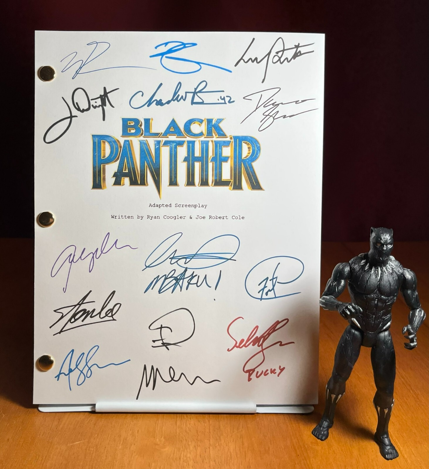 Black Panther Script Cast-Signed – Autograph Reprints – 122 Pages – Wakanda