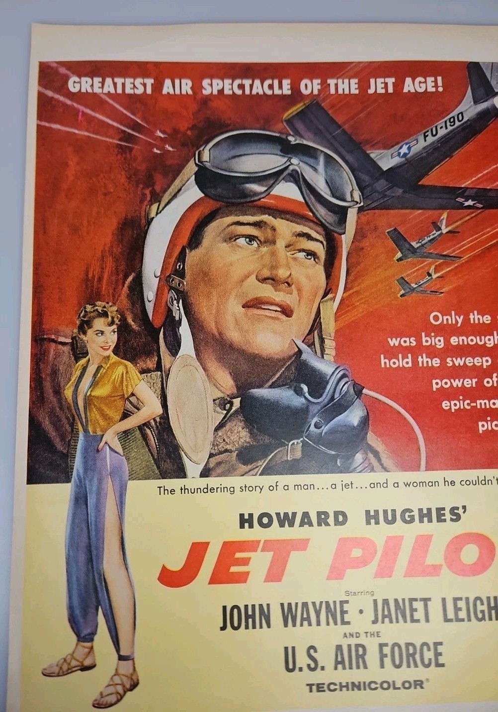 Original Movie “Jet Pilot” John Wayne-Janet Leigh & Air Force Print Magazine Ad