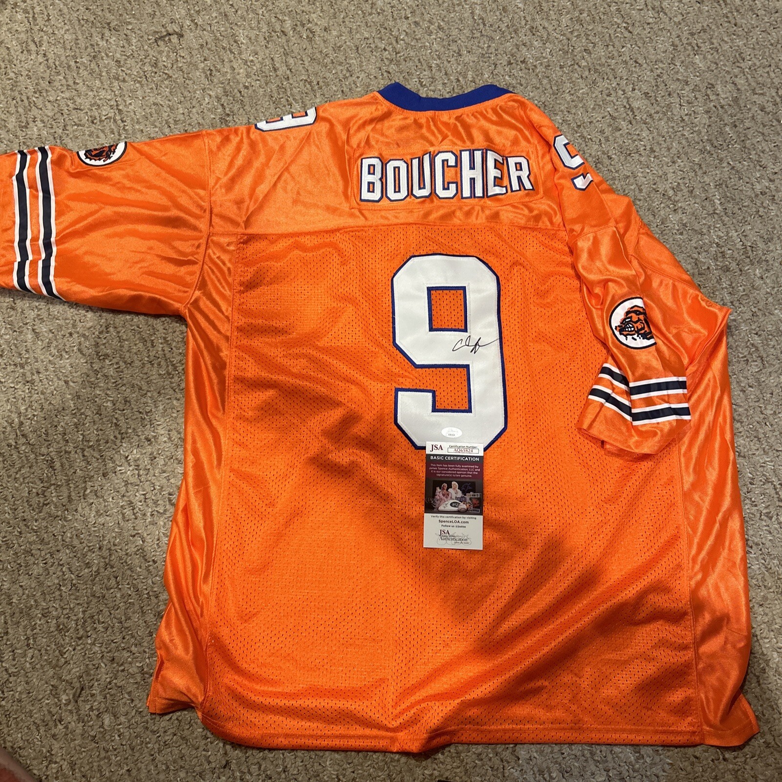 ADAM SANDLER SIGNED AUTOGRAPH JERSEY JSA COA THE WATERBOY BOUCHER #9