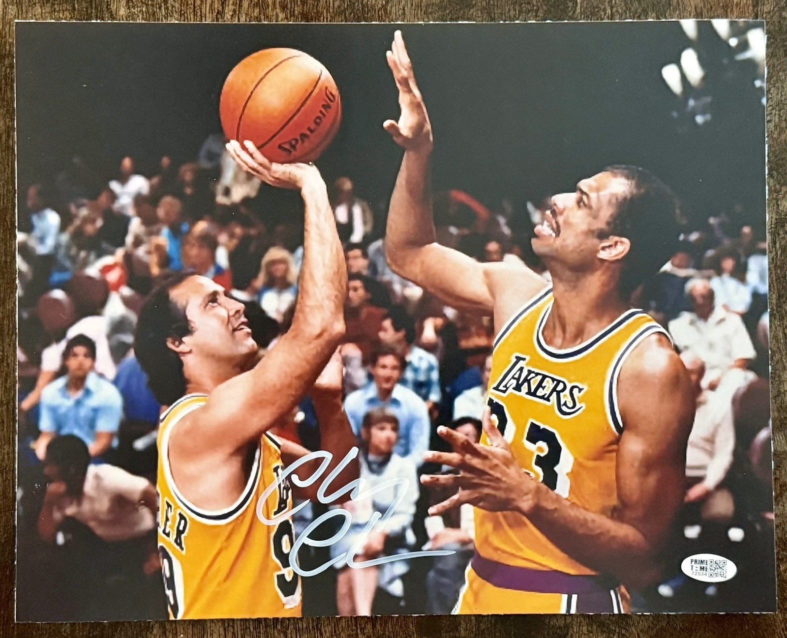 Chevy Chase Fletch Auto/Signed 11×14 Photo w/Kareem Abdul-Jabbar Primetime Cert