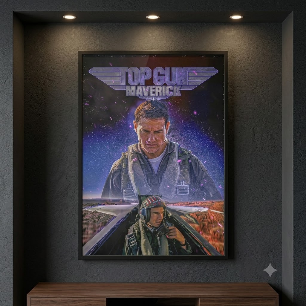 1986 Top Gun Movie Poster 30x40cm Tom Cruise Maverick Ice Man Goose 🍿