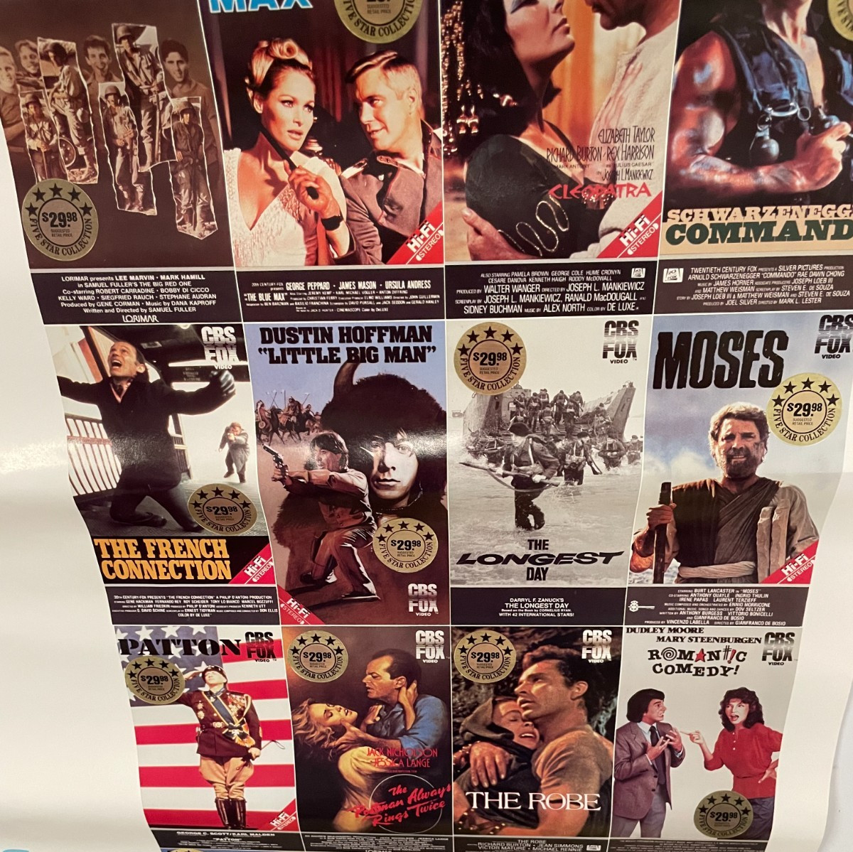 Original CBS FOX Upcoming Video Store Movie Poster Commando French Connection