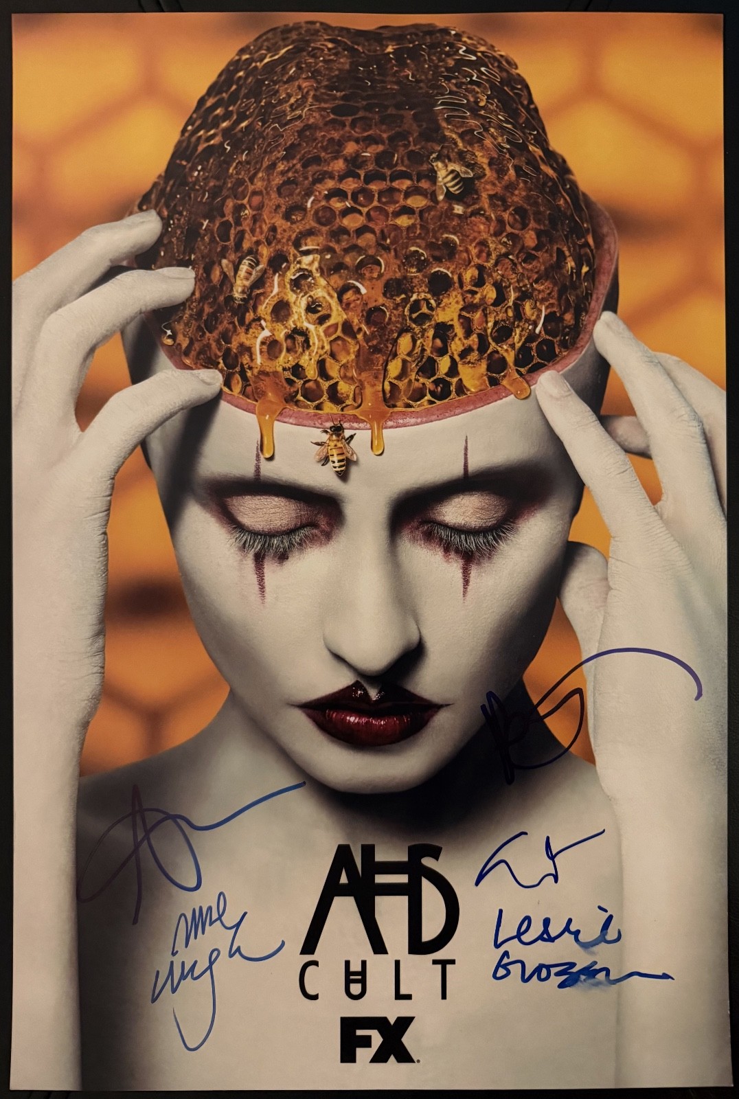 American Horror Story Cult Signed Autographed Poster Sarah Paulson, Evan Peters