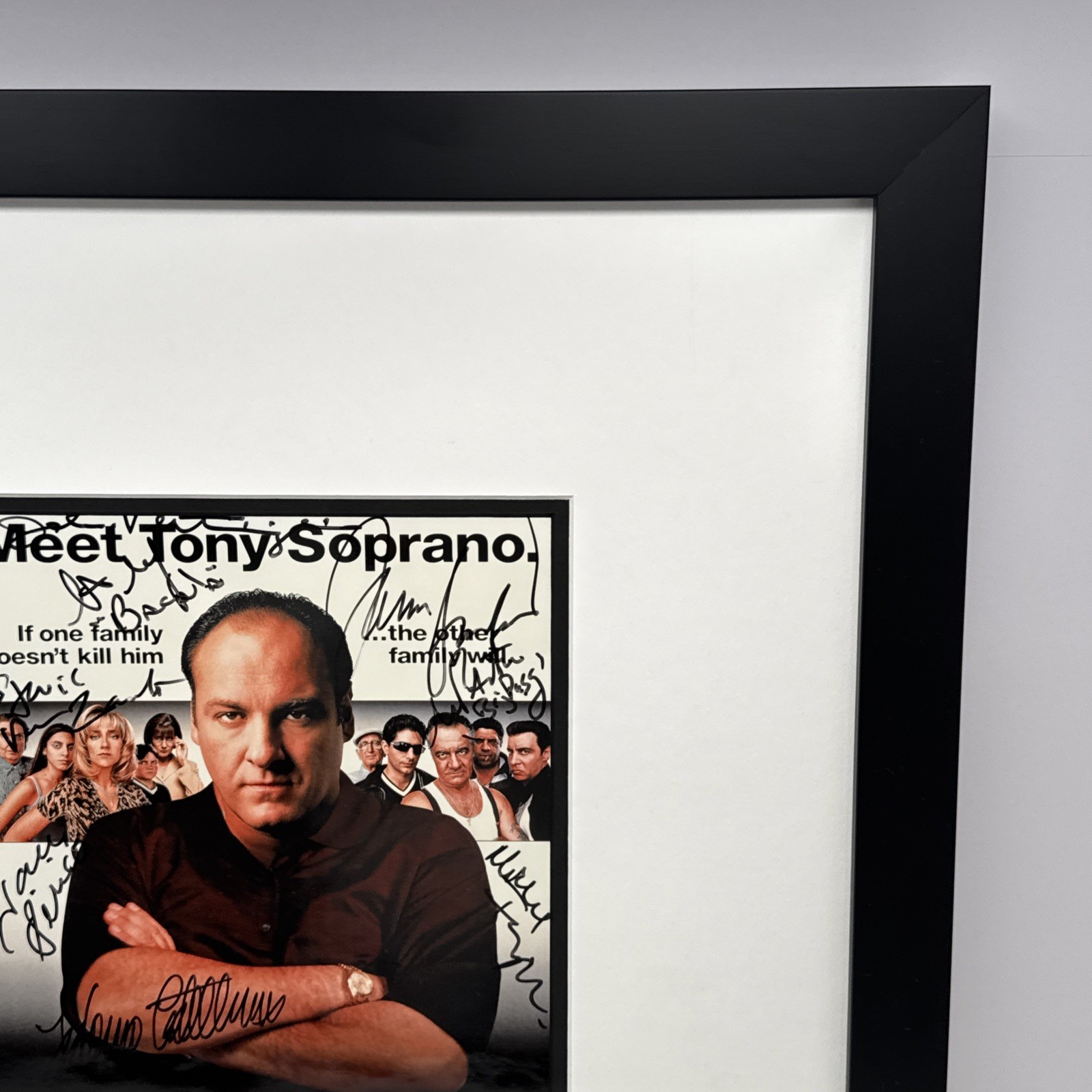 Sopranos Signed Poster Framed Autographed James Gandolfini Tony Sirico 20″x17″