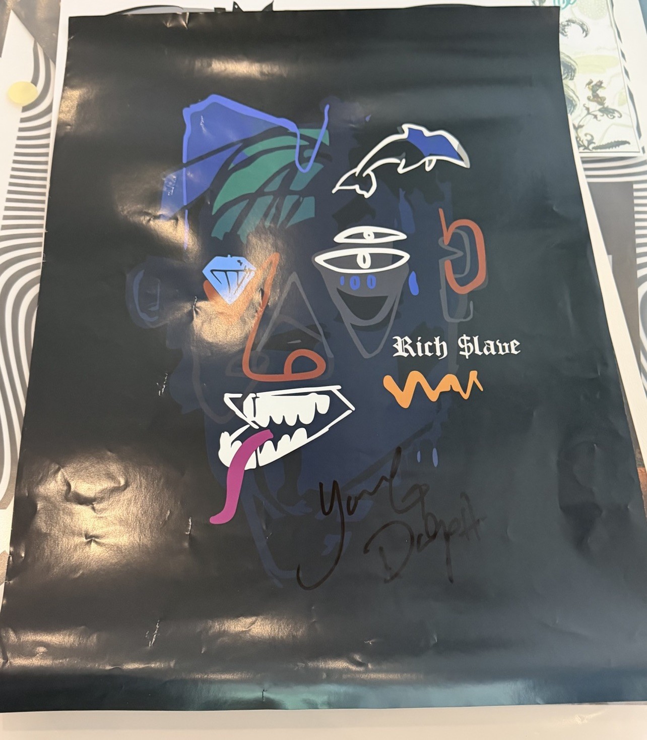 Young Dolph Signed Rich Slave 20×26 Poster Autograph Rap Signed Poster JSA
