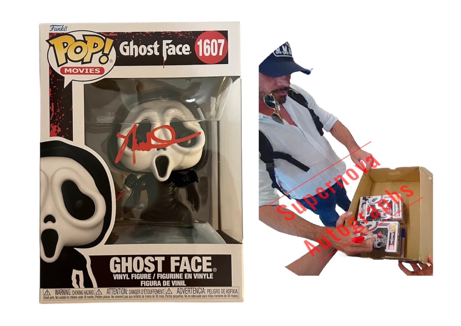 Skeet Ulrich Signed Autographed Scream Ghost Face Funko Pop with Exact Proof