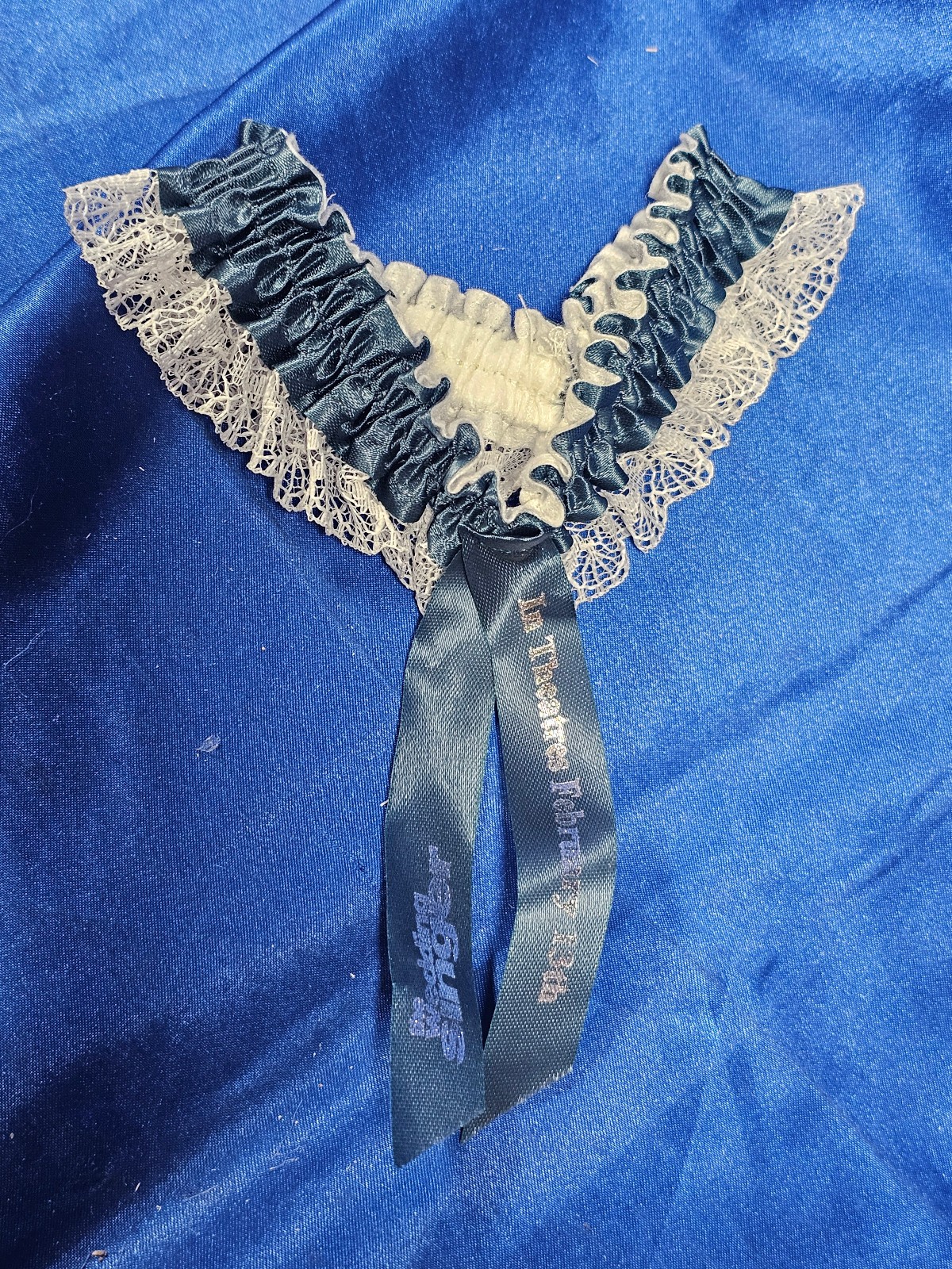 Vintage 1998 The Wedding Singer Movie Promo Blue Wedding Garter Adam Sandler
