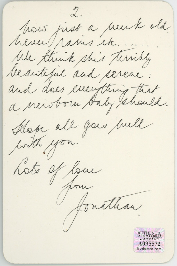 Jonathan Hyde Titanic The Mummy Autographed Signed Letter AMCo COA 30088