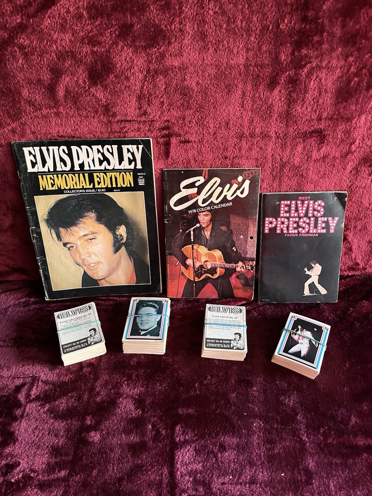 Elvis Presley Books Magazines Cards Poster And Literature Collection Dated 1970s