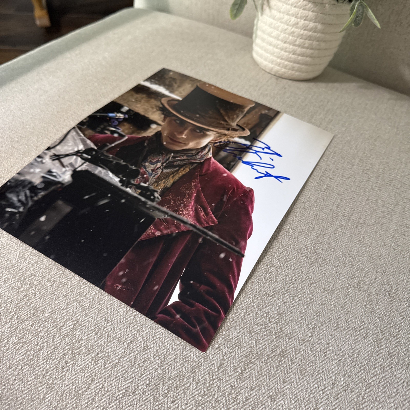 Timothee Chalamet Autographed Signed Willie Wonka 8×10 Photo with COA Proof !!