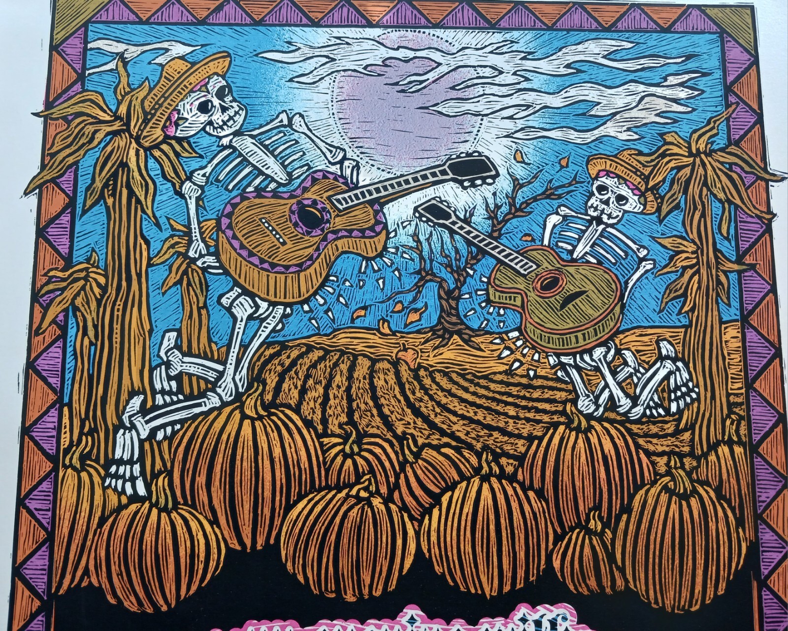 LOS LOBOS Poster Playing Kiko Live 2012 Signed Silkscreen by Gary Houston