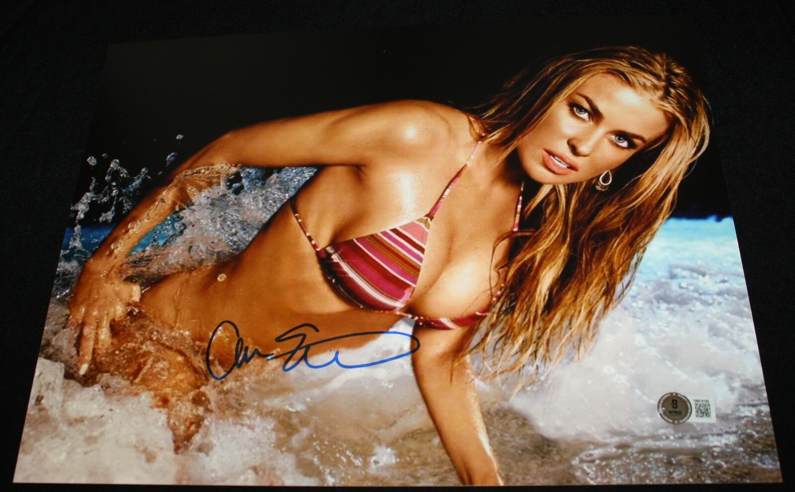 Carmen Electra signed 11 x 14, Bay Watch, Playboy, Beckett BAS