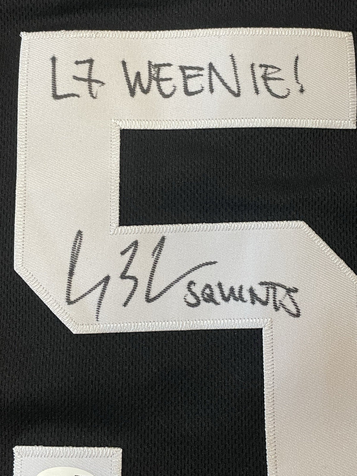 Chauncey Leopardi SIGNED Squints Baseball Jersey w/ JSA COA ~ The Sandlot