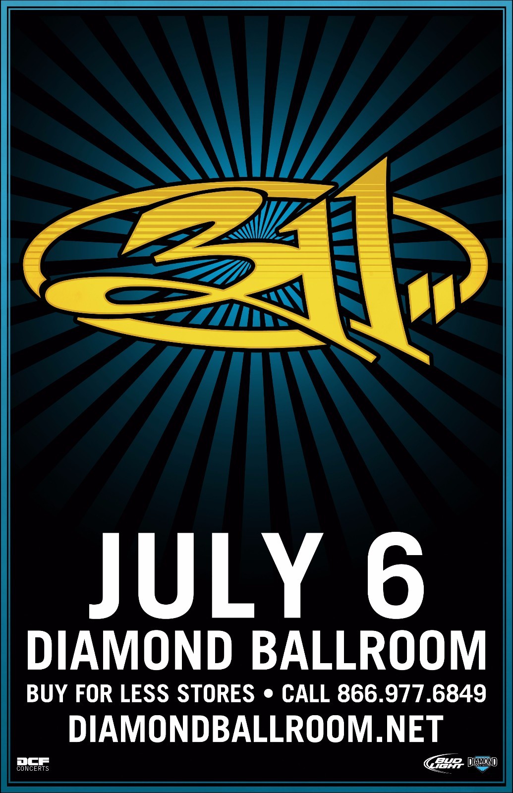 311 2015 OKLAHOMA CITY CONCERT TOUR POSTER-Alt /Reggae /Rap /Funk Rock,Alt Metal