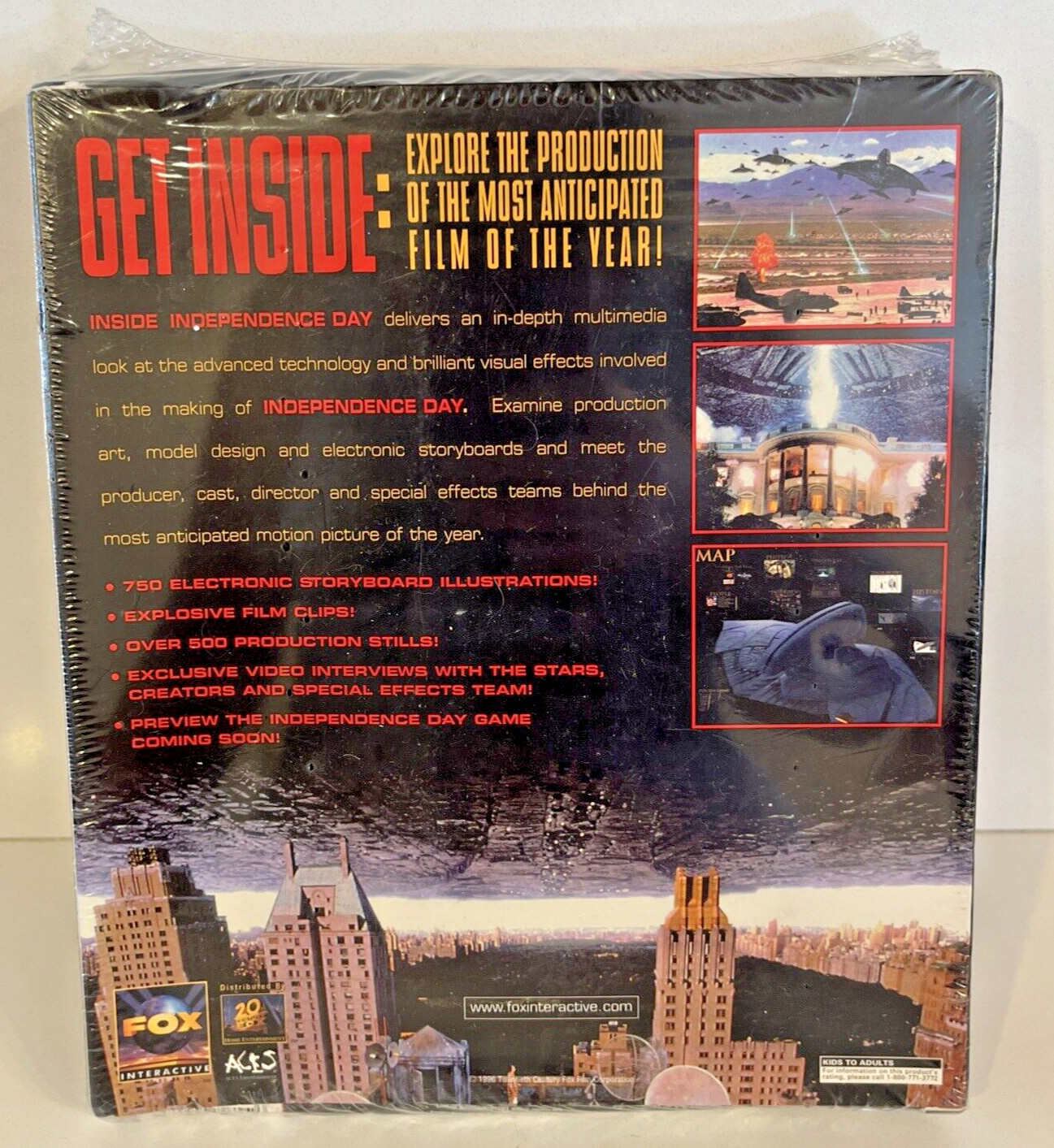 Inside Independence Day- Movie: Interactive Behind the Scenes! CD-ROM 1996 -RARE