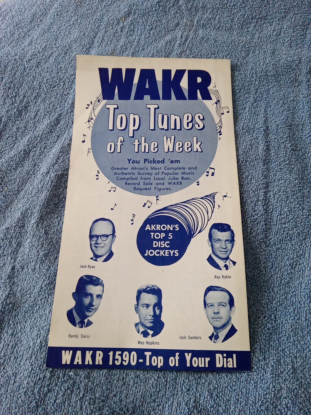 WAKR OFFICIAL TOP 40 TUNES APRIL 22ND, 1966 YOUNG RASCALS #1 AKRON OHIO