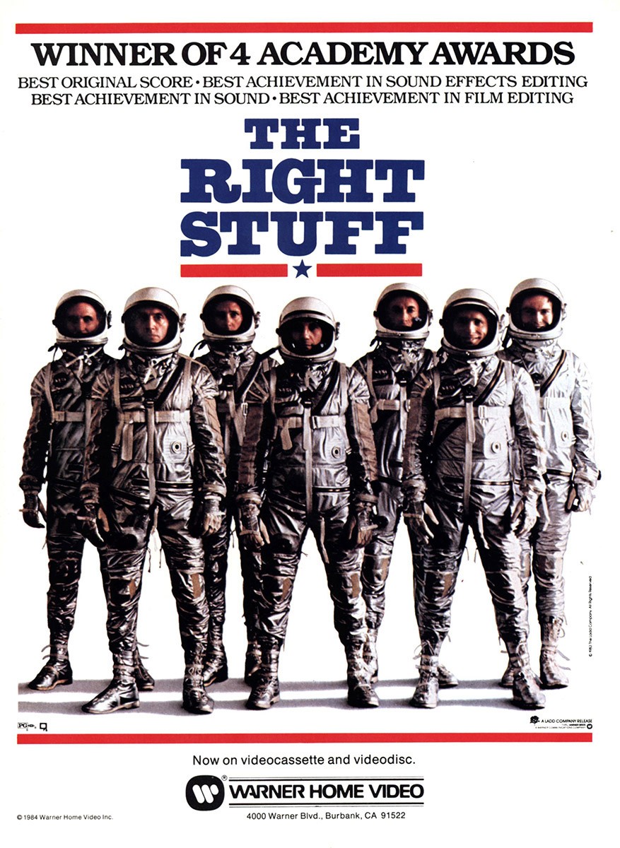 1984 The Right Stuff Promo: Winner of 4 Academy Awards Vintage Print Ad