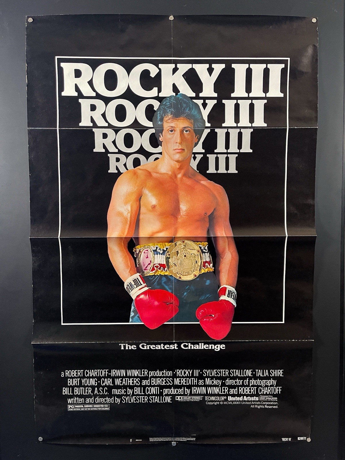 Rocky III 1982 Original One Sheet Movie Poster 27×41