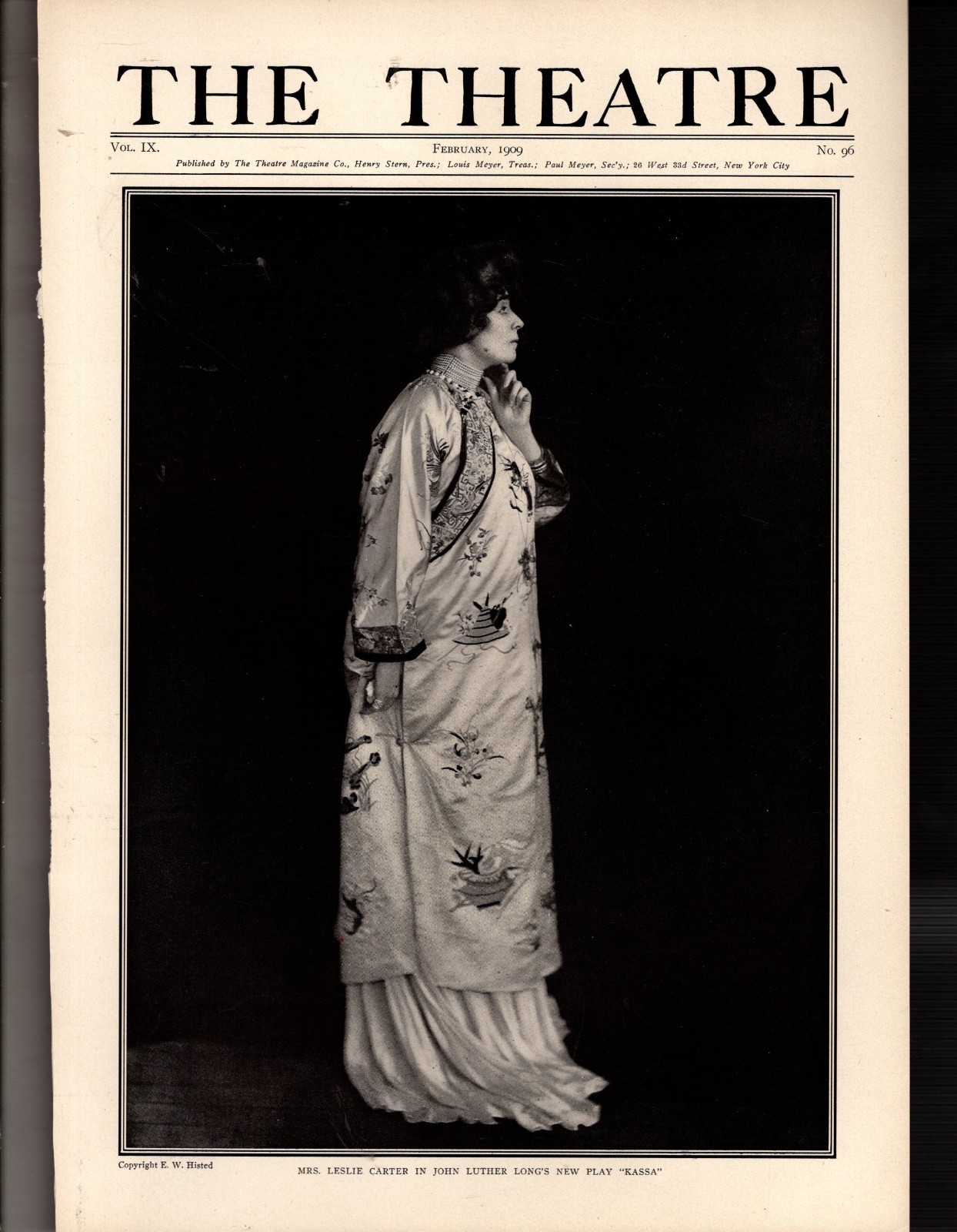 1909 Theatre – Mrs. Leslie Carter – original print only