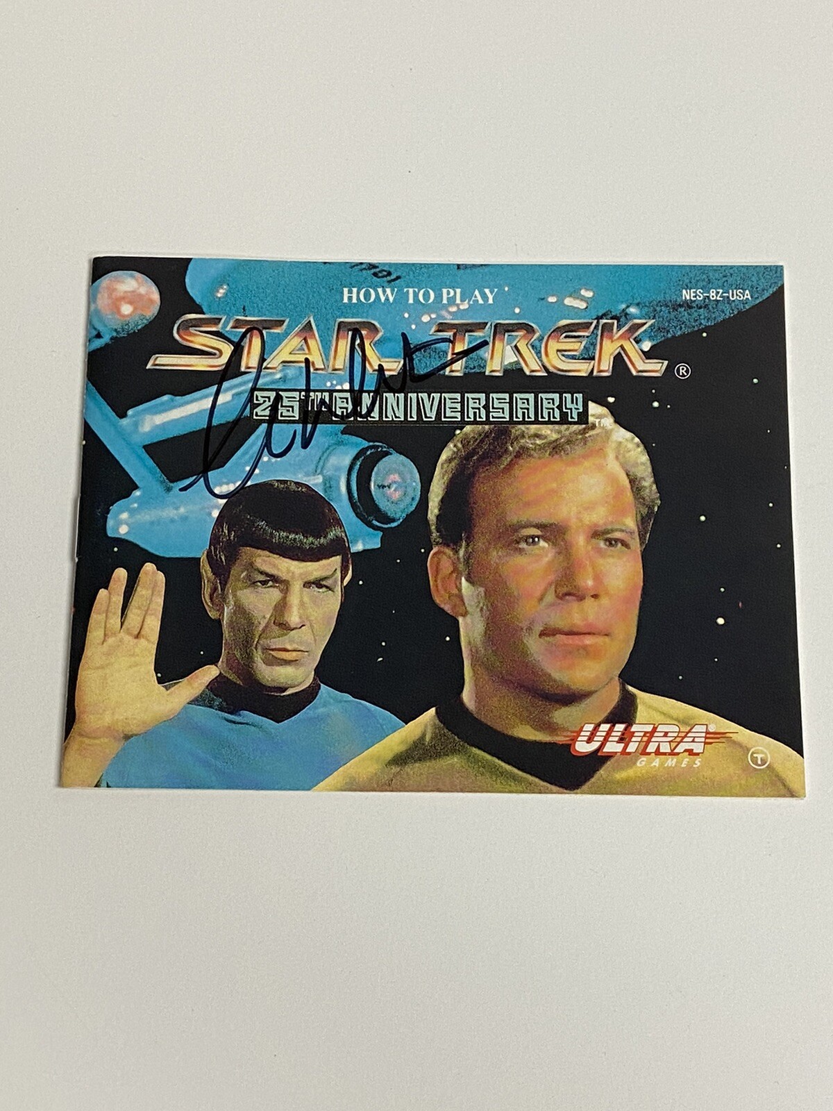 WILLIAM SHATNER signed STAR TREK NES Nintendo Instruction Manual Autograph BAS