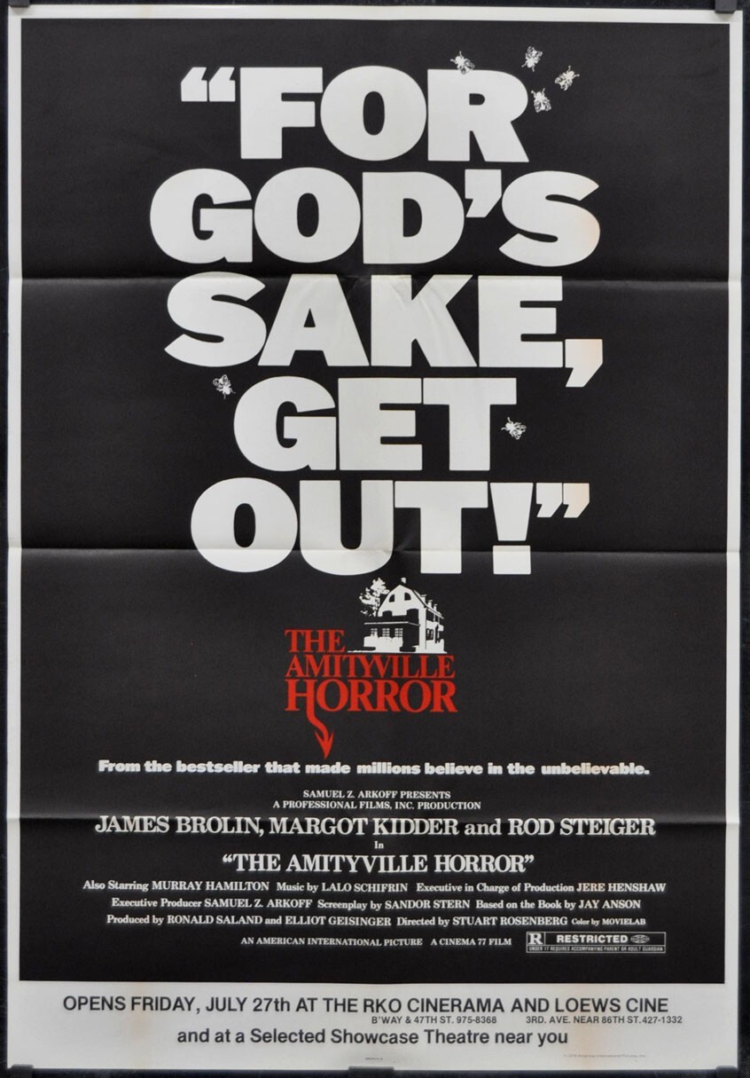Amityville Horror 1979 ORIG 30X43 SUBWAY MOVIE POSTER JAMES BROLIN MARGOT KIDDER