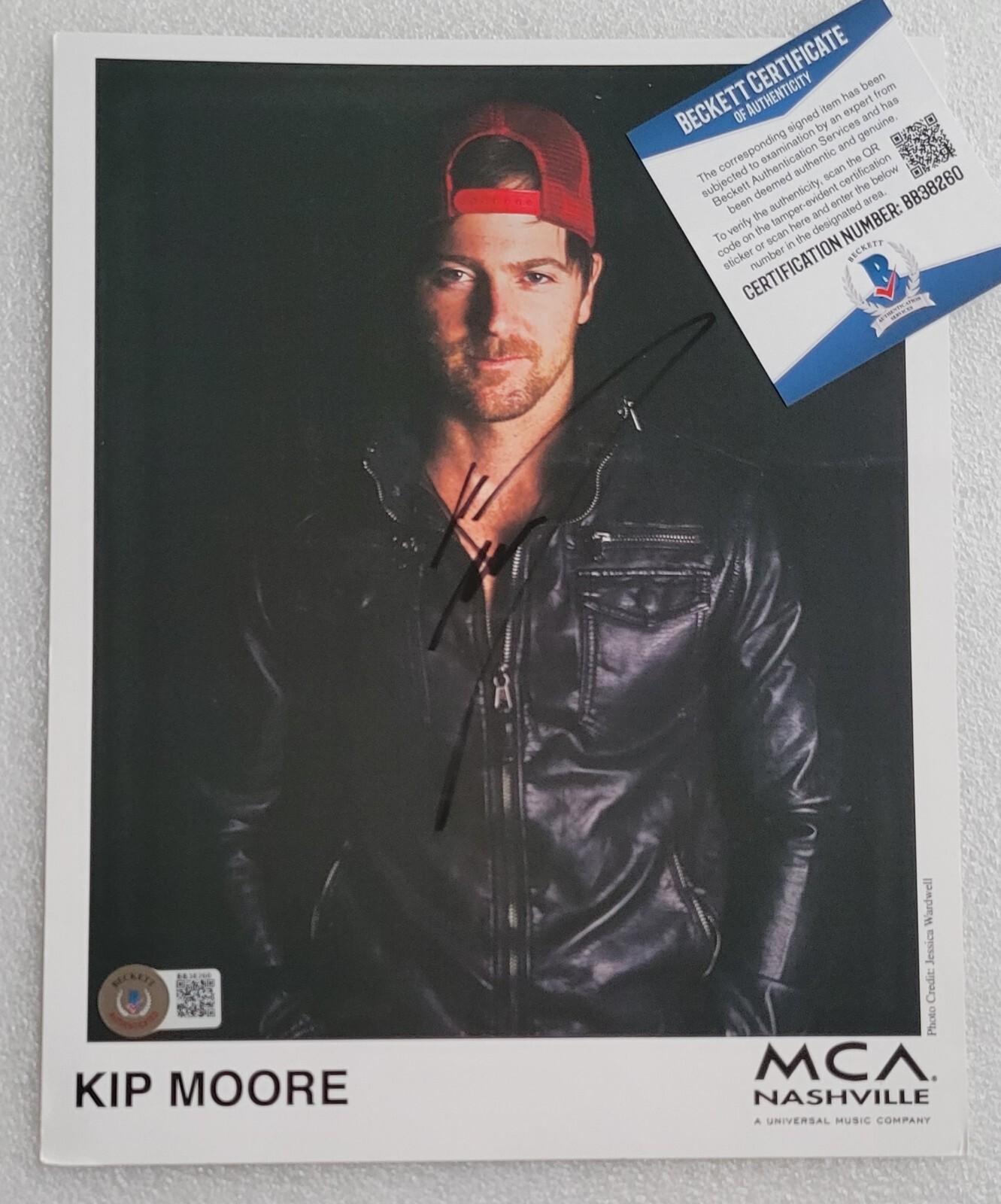 KIP MOORE SIGNED PROMO PHOTO BECKETT 8X10 BAS COA COUNTY MUSIC BAND AUTOGRAPHED