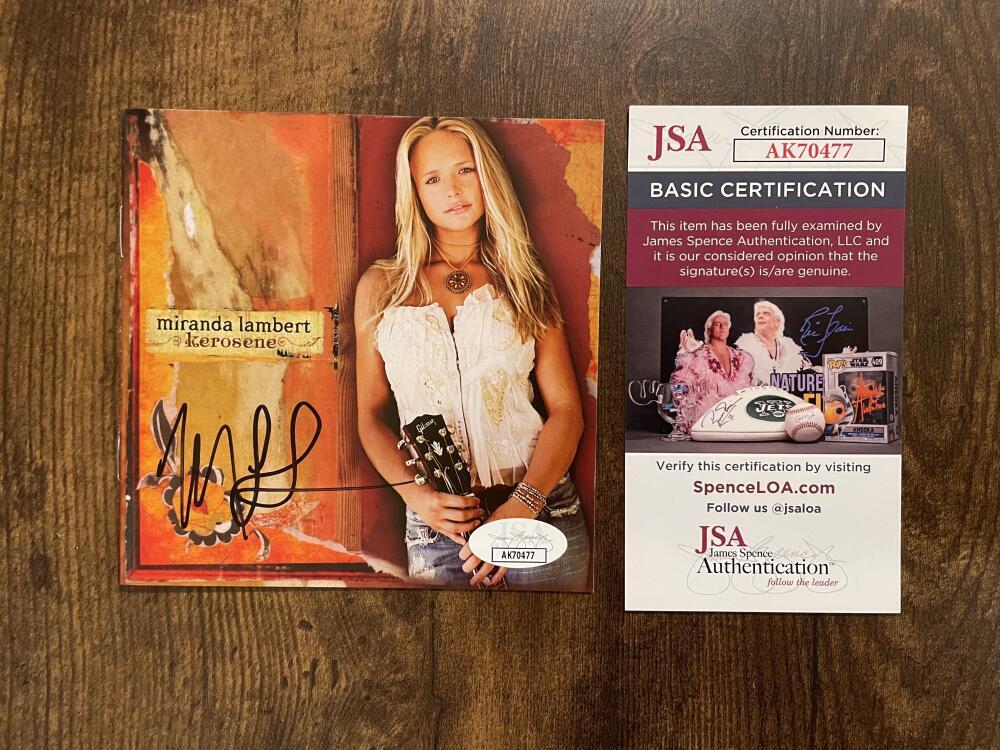 Miranda Lambert Signed Autograph Kerosene Framed CD Display – Ready to Hang! JSA