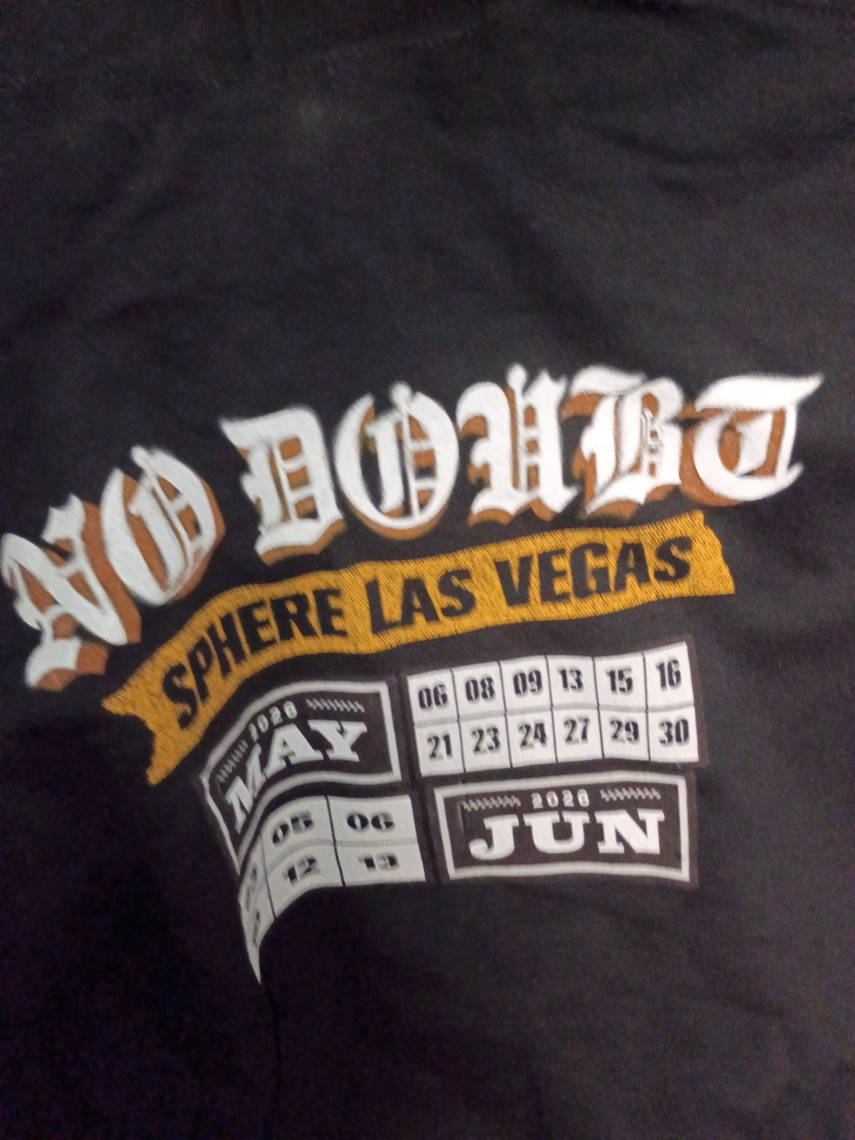 NO DOUBT Sphere Las Vegas Black Pullover Hoodie Men’s L Graphic Print