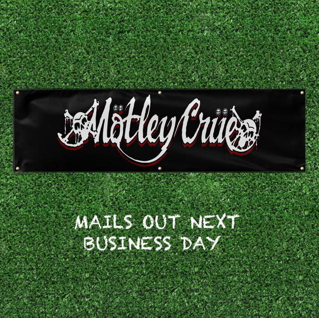 MOTLEY CRUE BANNER FLAG 24X81 INCHES