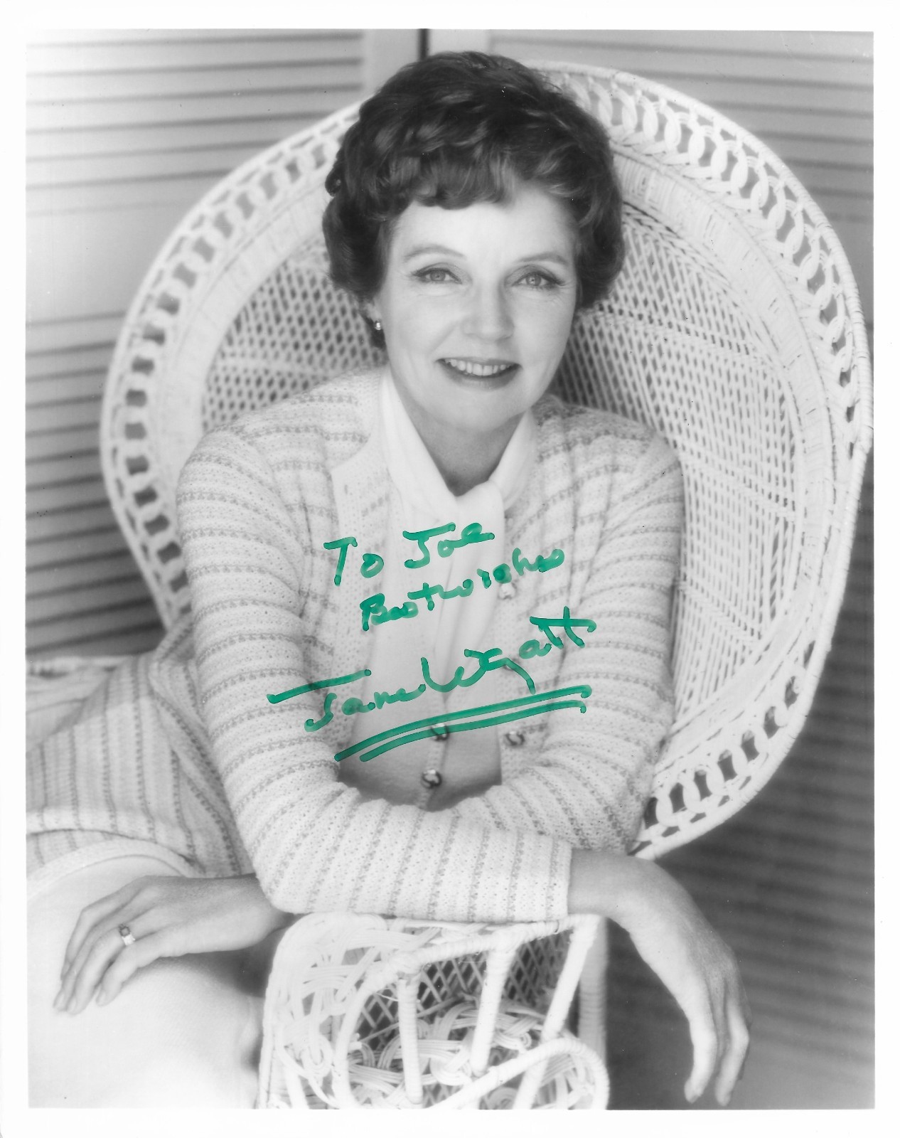 Jane Wyatt Authentic Signed B&W 8×10 Glossy Photo