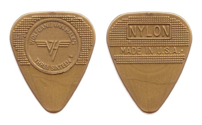 Van Halen Wolfgang Van Halen Signature Gold Herco Molded Guitar Pick – 2012 Tour