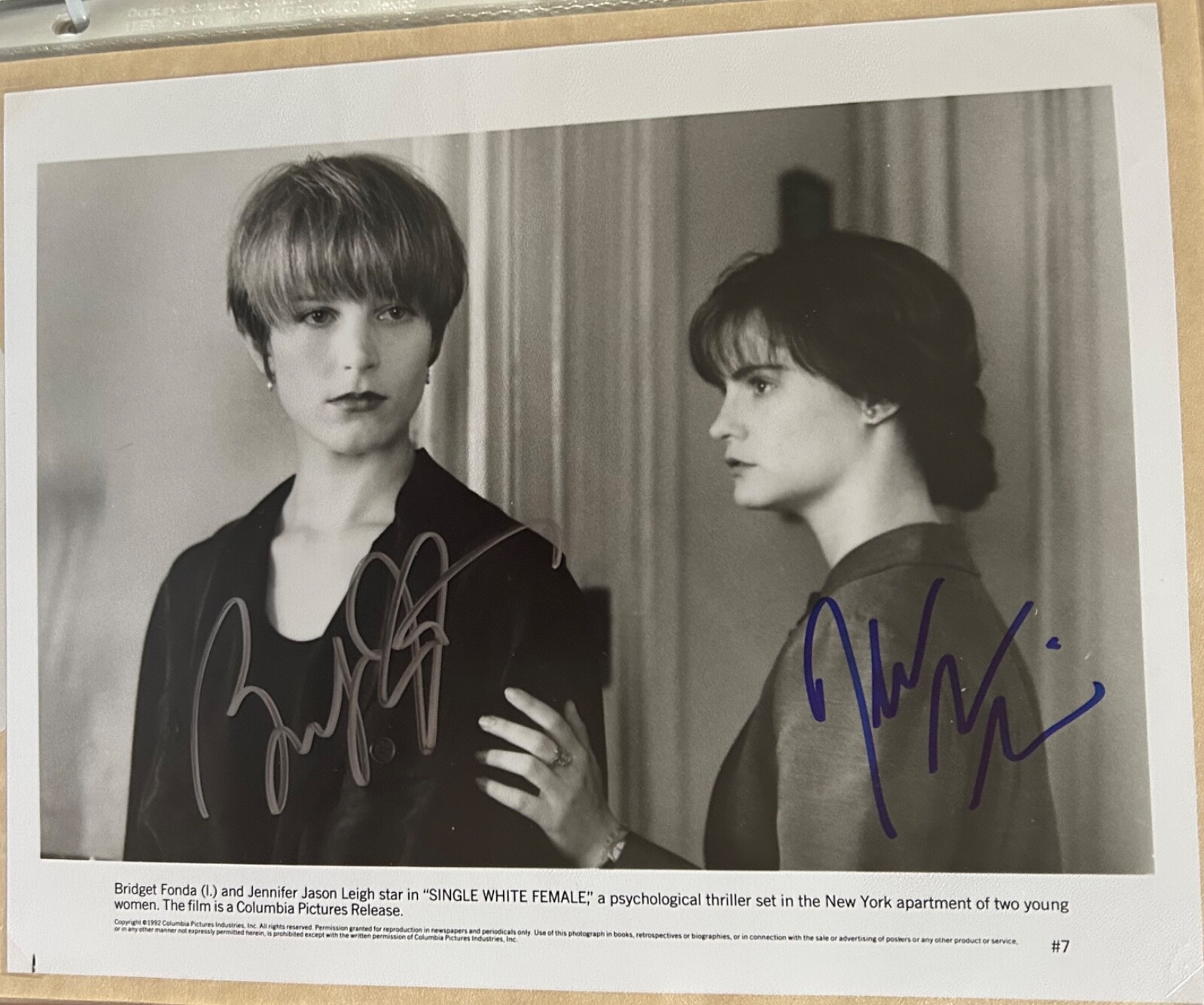 Bridget Fonda Jennifer Jason Leigh * 8×10 Photo Single White Female Autograph *