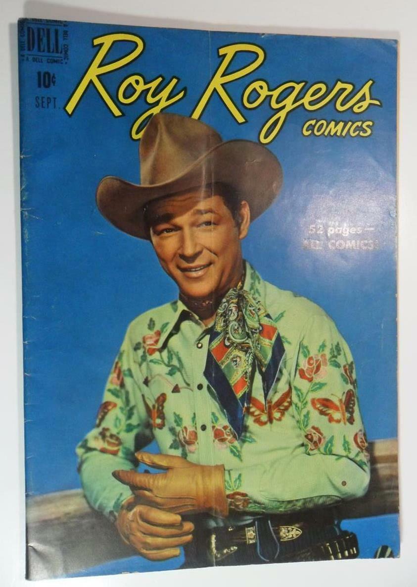 ROY ROGERS COMICS #33 SEPT 1950 DELL PHOTO COVER F/VF 7.0 SUB CREASE