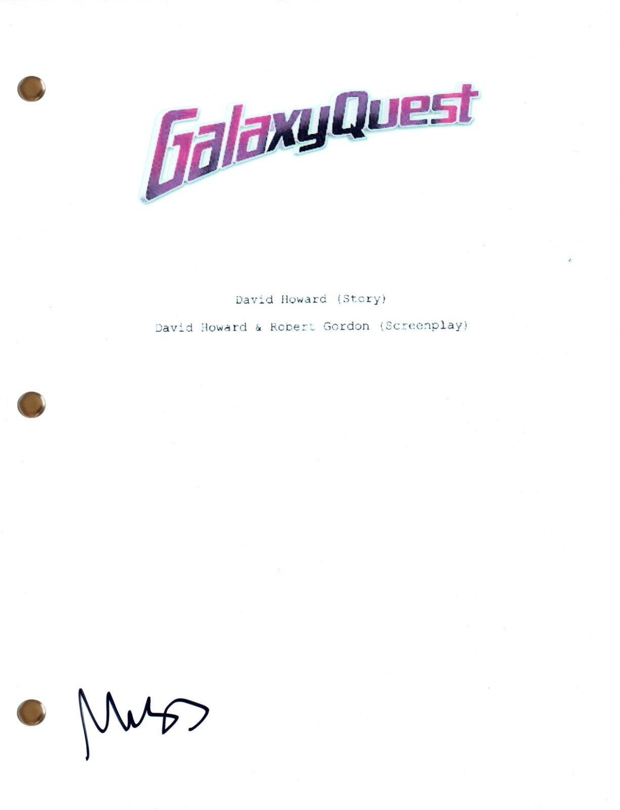 Missi Pyle GALAXY QUEST Signed Autograph Movie Script Full Screenplay COA