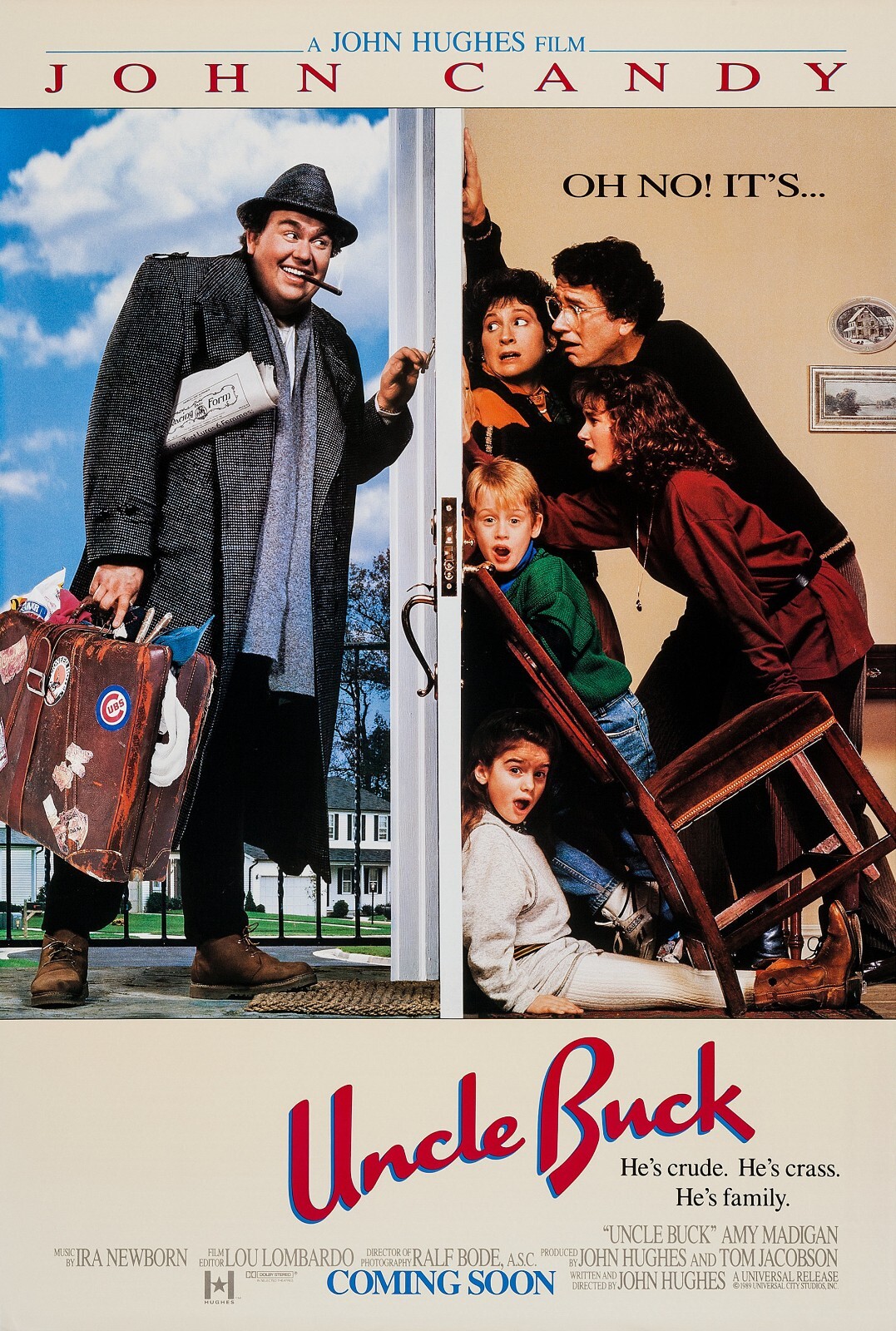1989 Uncle Buck Movie Poster 11X17 John Candy Macauley Culkin 🍿