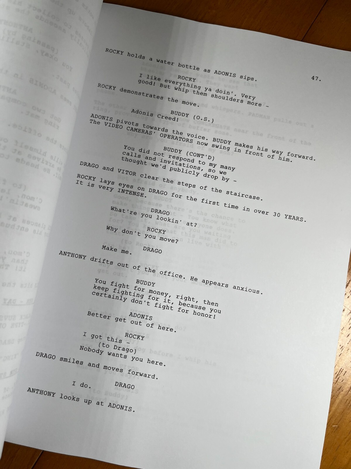 Creed II Script- 111 Pages- Full Script Reprint- Creed II Movie- Rocky Balboa