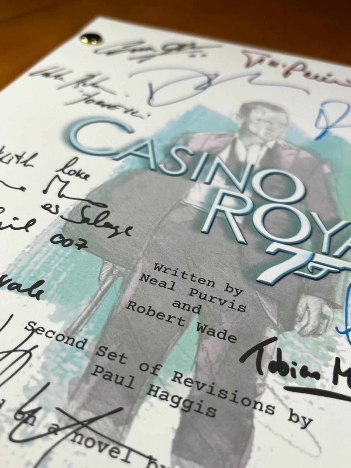 Casino Royale Script Signed- Autograph Reprints- Daniel Craig- James Bond 007