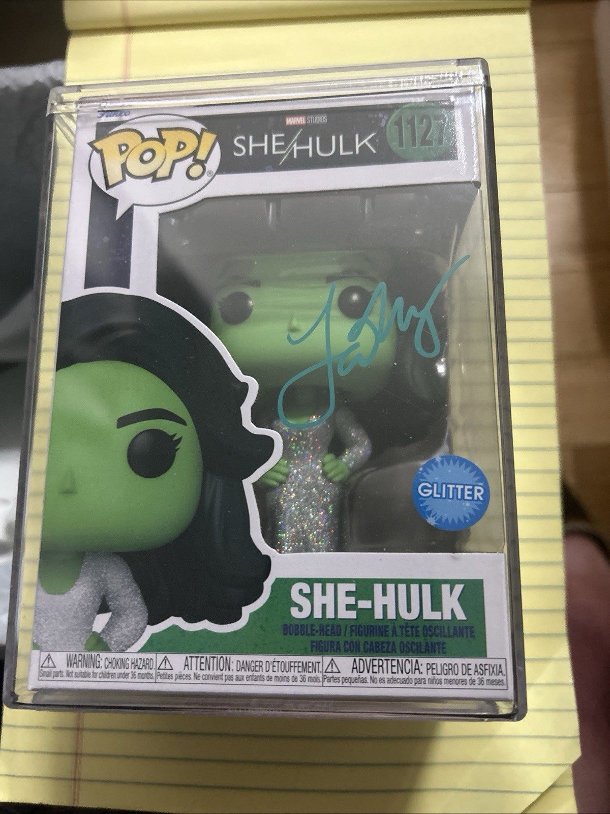 Tatiana Maslany Signed Marvel She-Hulk Funko Pop 1127 JSA Glitter Gown
