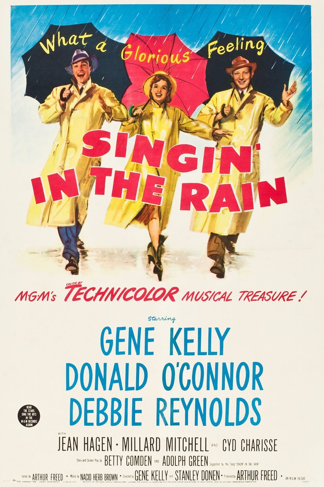 1952 Singin In The Rain Movie Poster 11X17 Gene Kelly Debbie Reynolds ☂🌧💧🍿