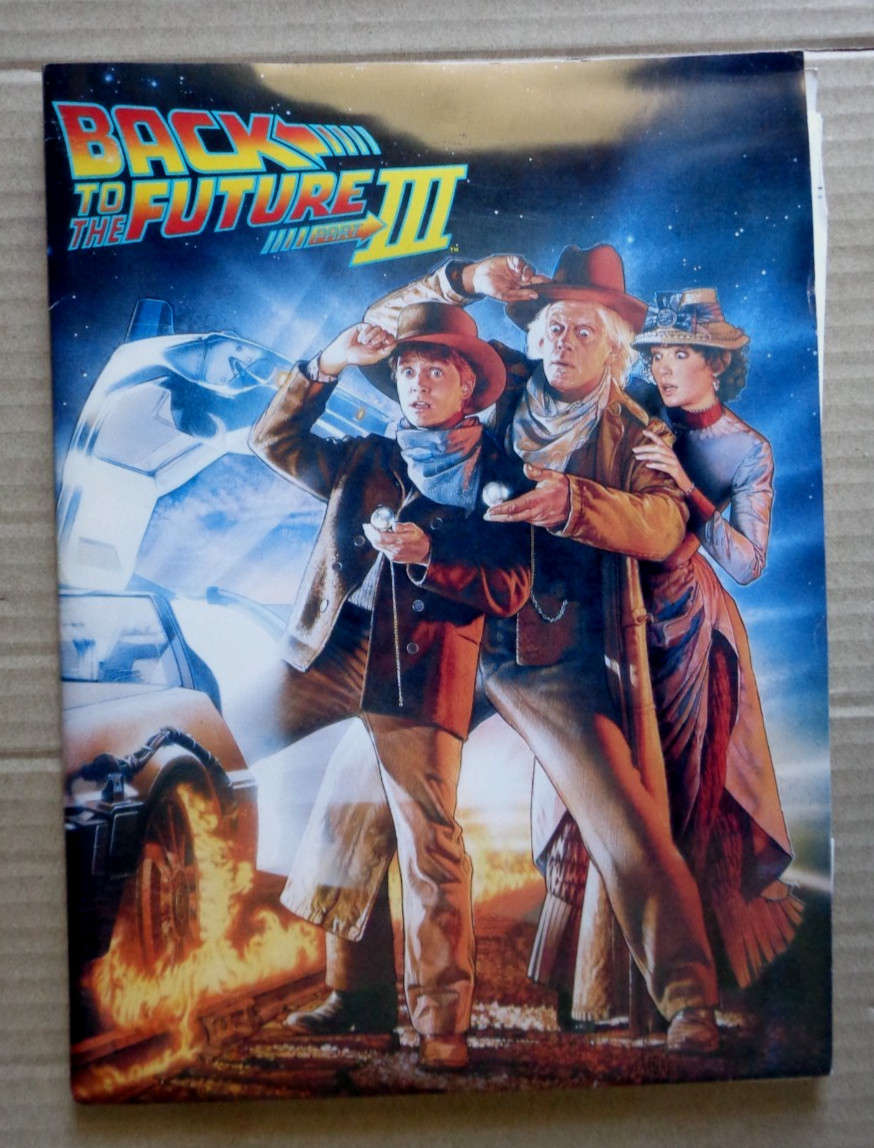 Back To The Future Part 3 1990 press kit w/ 4 photos Credits & Notes