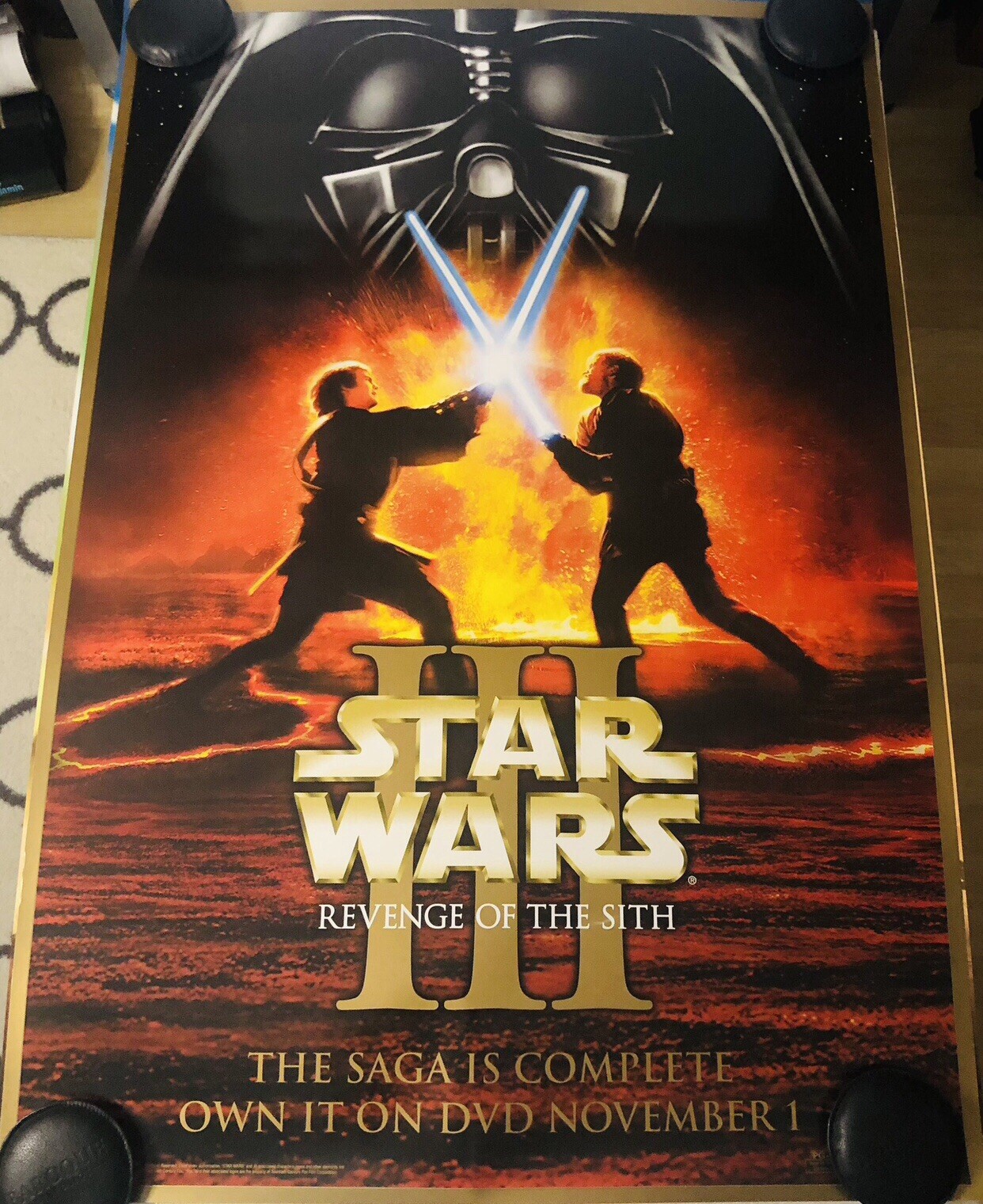 STAR WARS EP III REVENGE OF THE SITH 27×40 SS Original Video Movie Poster
