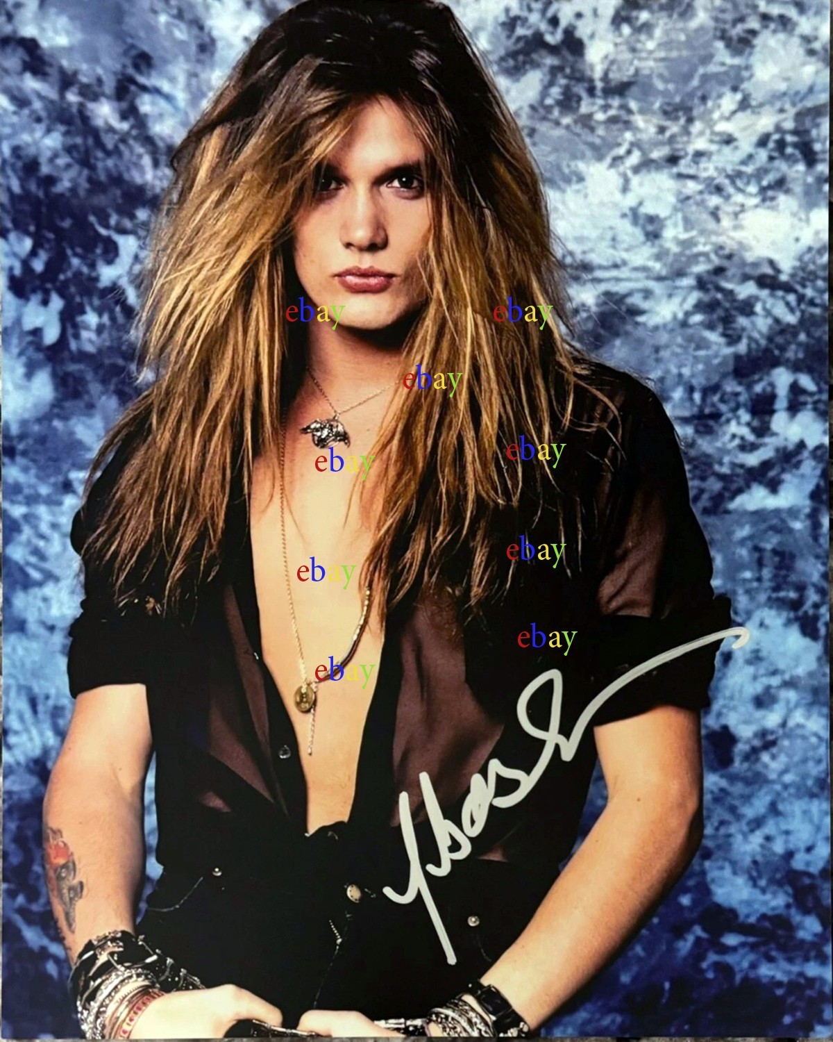 Skid Row Band Legend SEBASTIAN BACH 8×10 Autographed Signed Photo Reprint