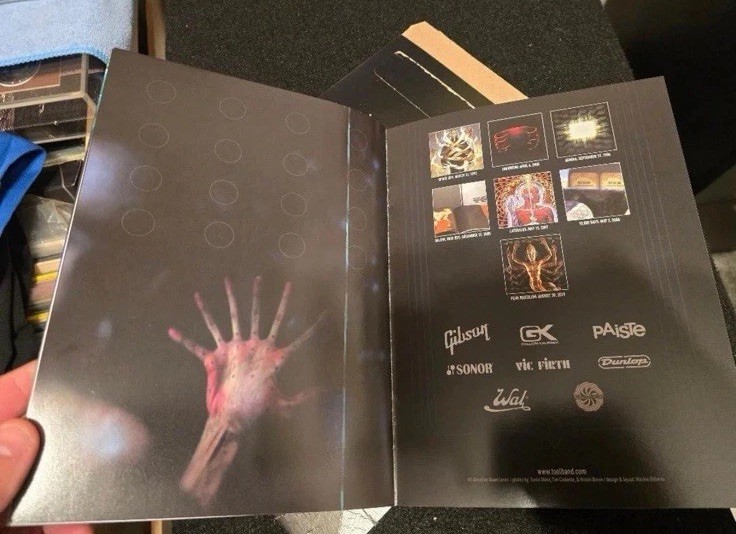 Tool Signed VIP Tour Program By All 4! Maynard/Carey/Jones/Chancellor Ships ASAP