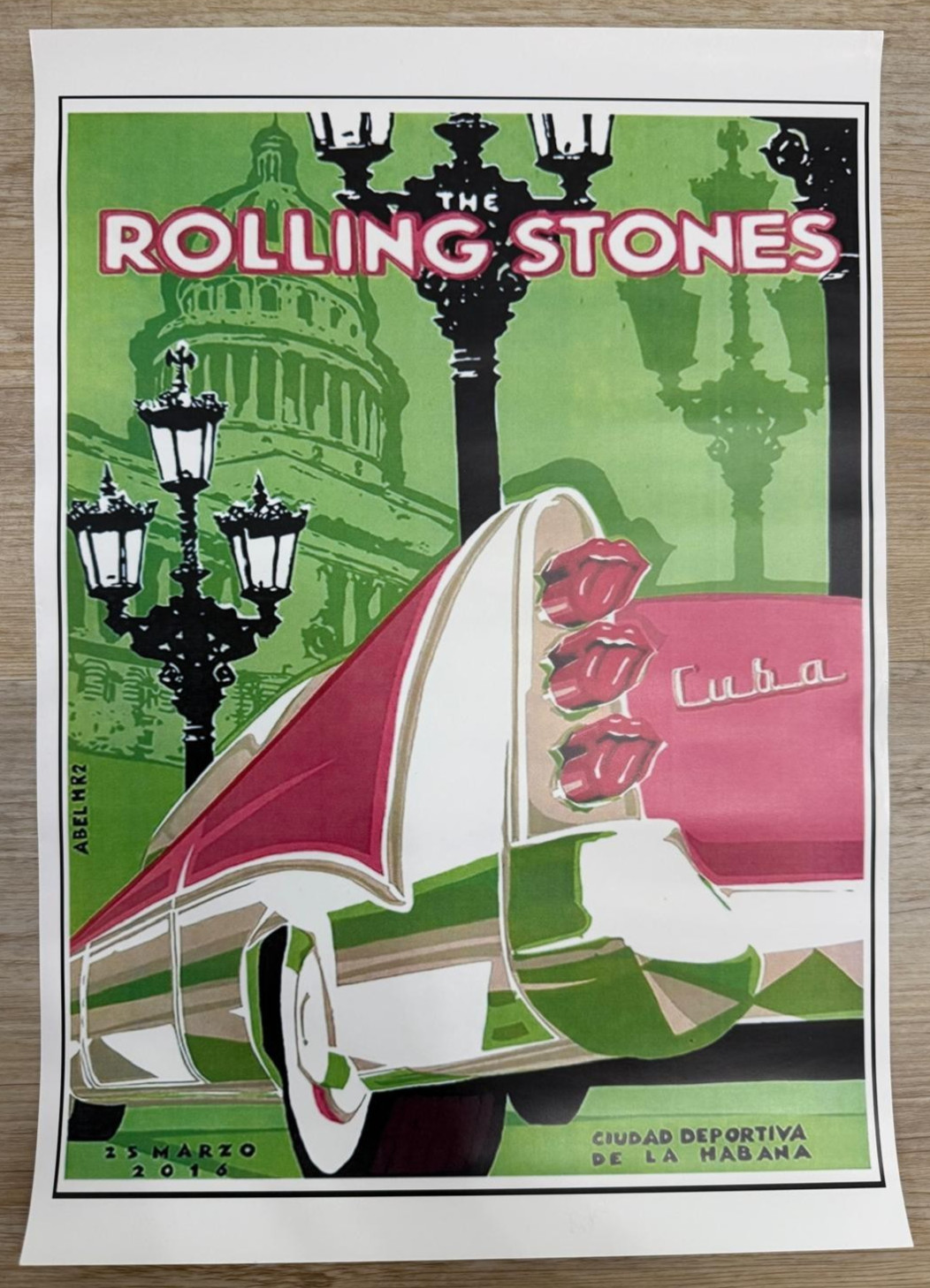 The Rolling Stones Havana Cuba 2016 Concert Poster Original Art Print La Habana