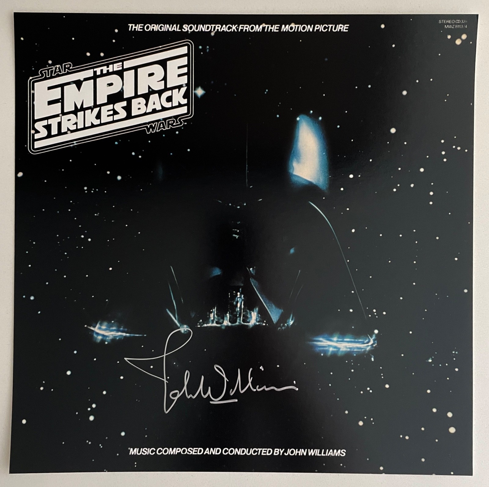 John Williams Signed Star Wars 12×12 Photo. Beckett LOA.