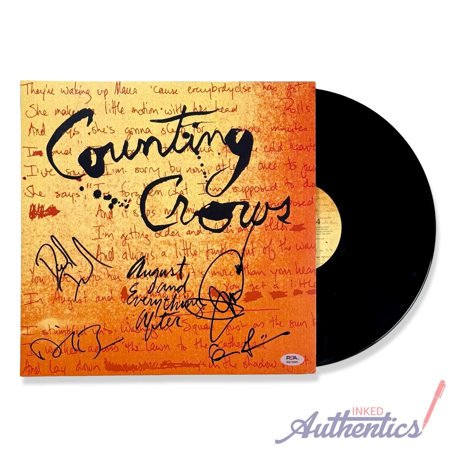 Counting Crows Signed Autographed Vinyl “August And Everything After” PSA/DNA Au