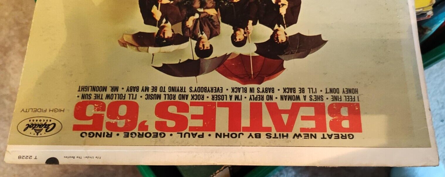 Real Nice Original “Mono” VG++ “BEATLES 65′ on Original Capitol Rainbow Label