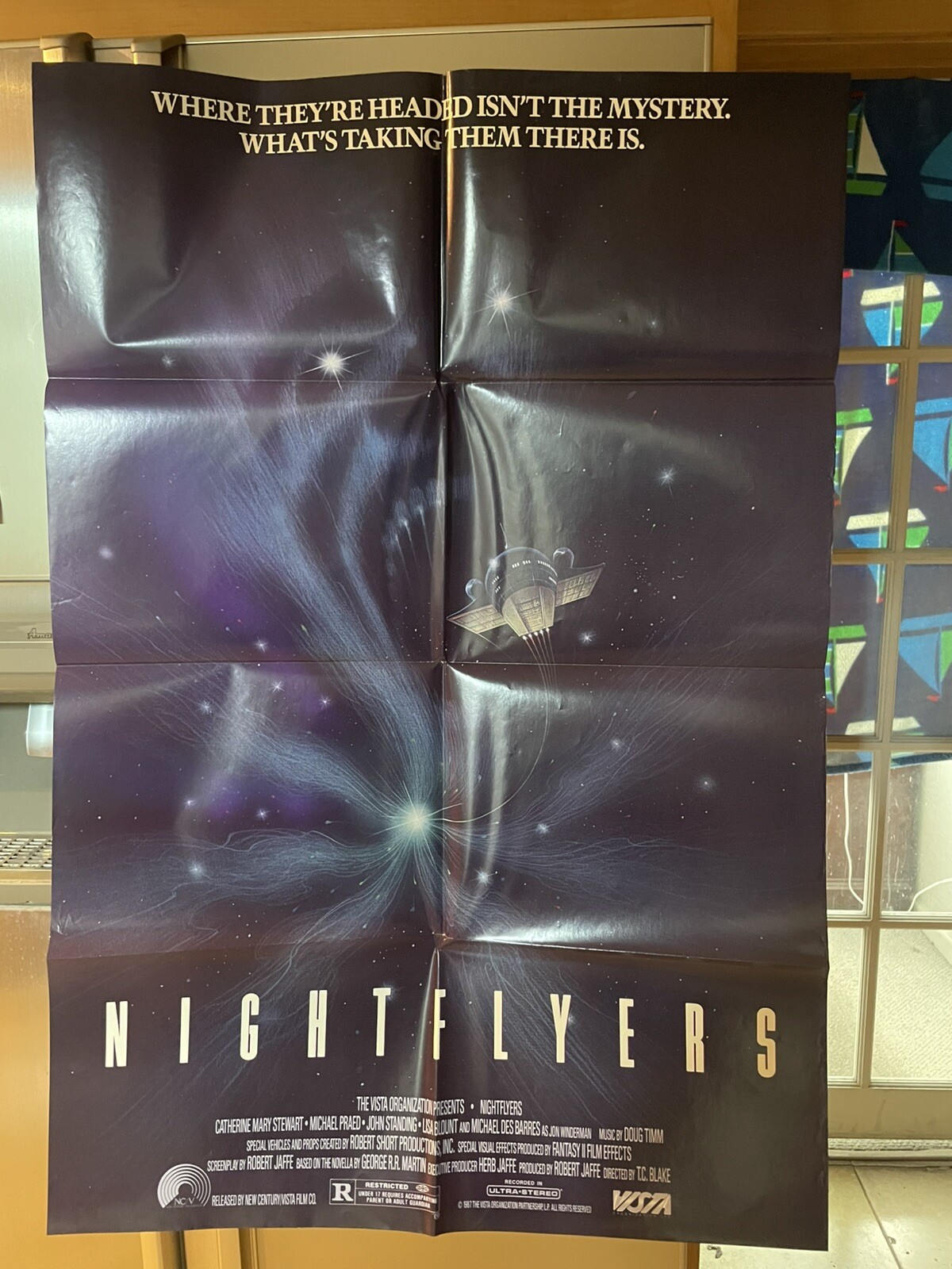 1985 NIGHTFLYERS vintage movie poster James Avery George R. R. Martin 27×40