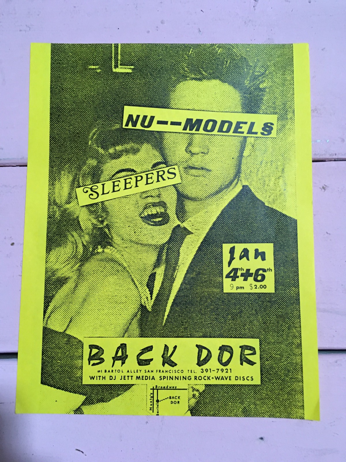 SLEEPERS Nu-Models Jo Allen Das Blok / Jan 1978 Back Door San Francisco flyer