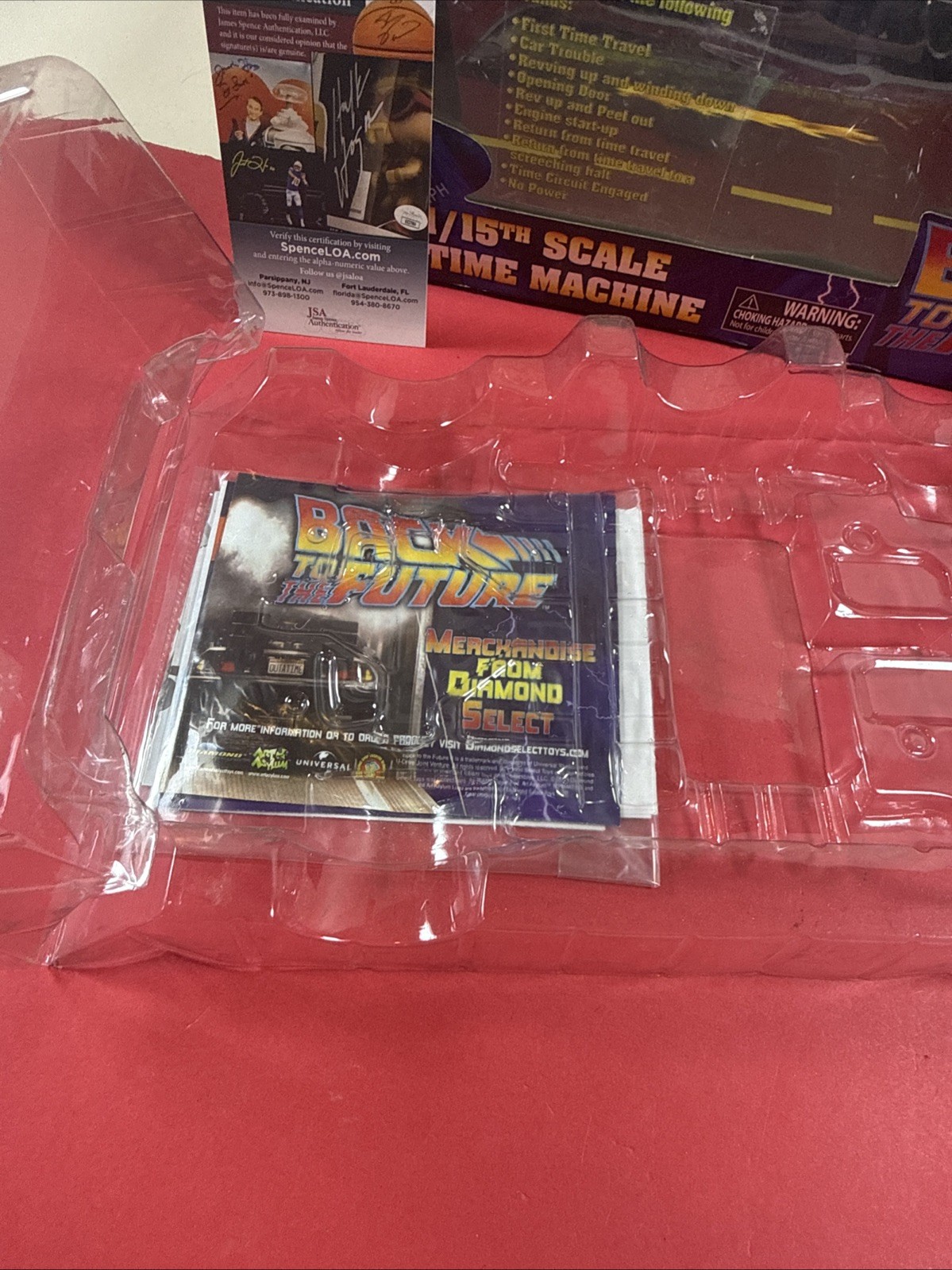 Micheal J Fox Signed Back To The Future 1/15th Scale Delorean JSA Certified